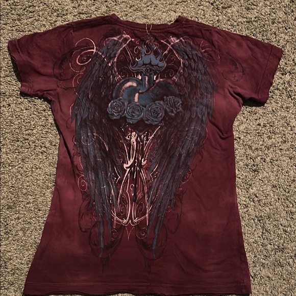Sinful Red Graphic Fitted T-Shirt - Picture 5 of 5